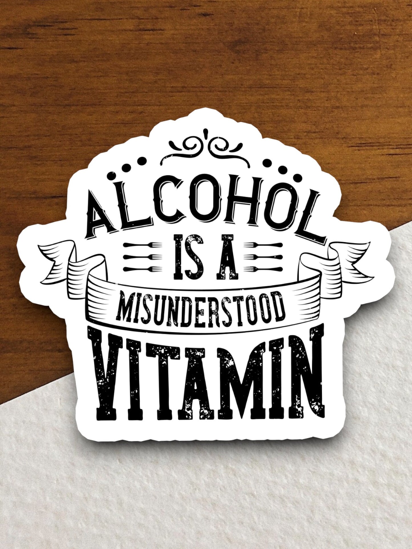 Alcohol is Misunderstood sticker, funny stickers, laptop stickers, water bottle sticker, sticker with sayings