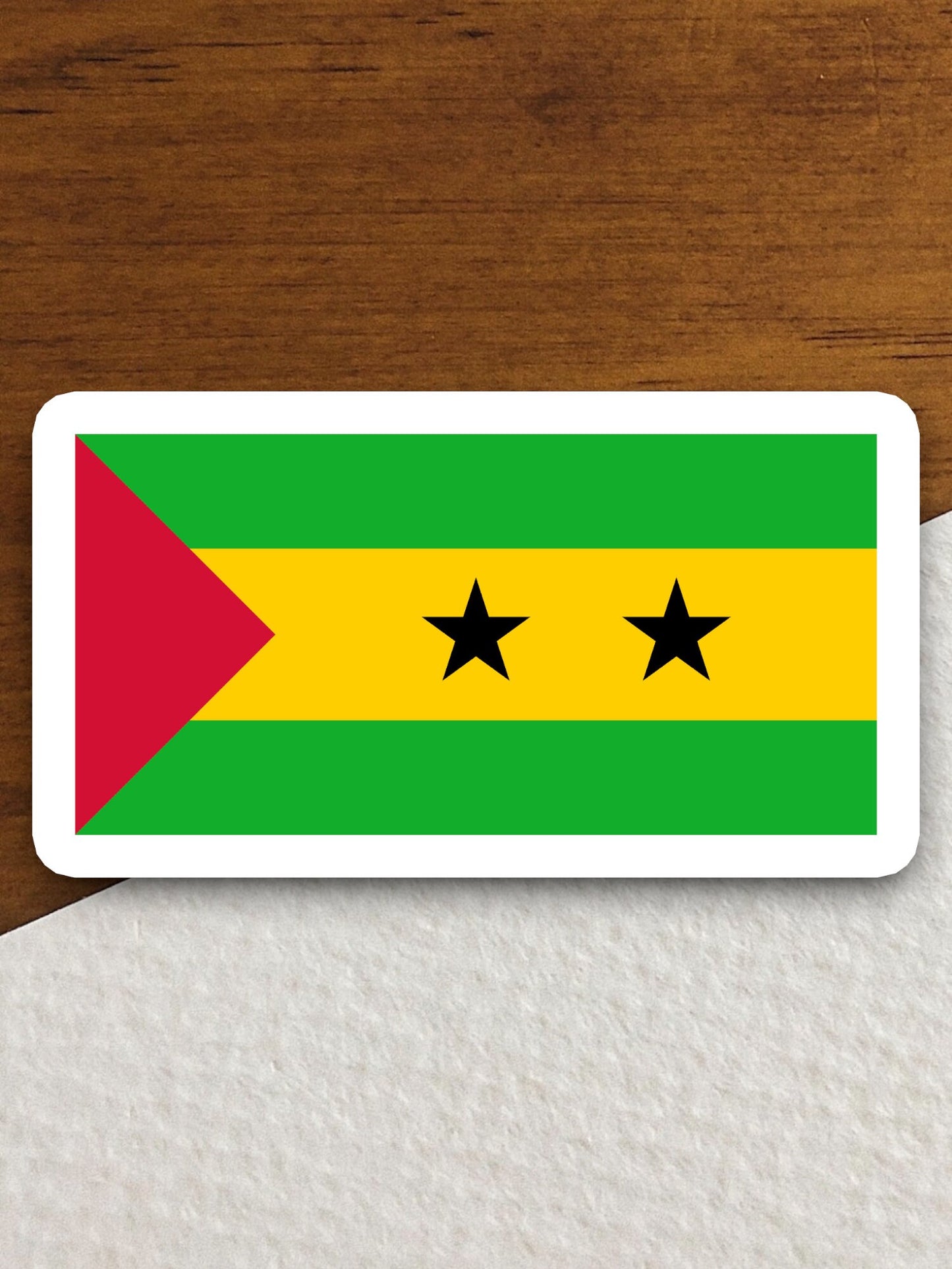 Sao tome flag and principe country flag sticker, international country sticker, international sticker, Sao tome sticker, principe sticker