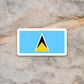 Saint lucia country flag sticker, international country sticker, international sticker, Saint lucia sticker, Room Décor