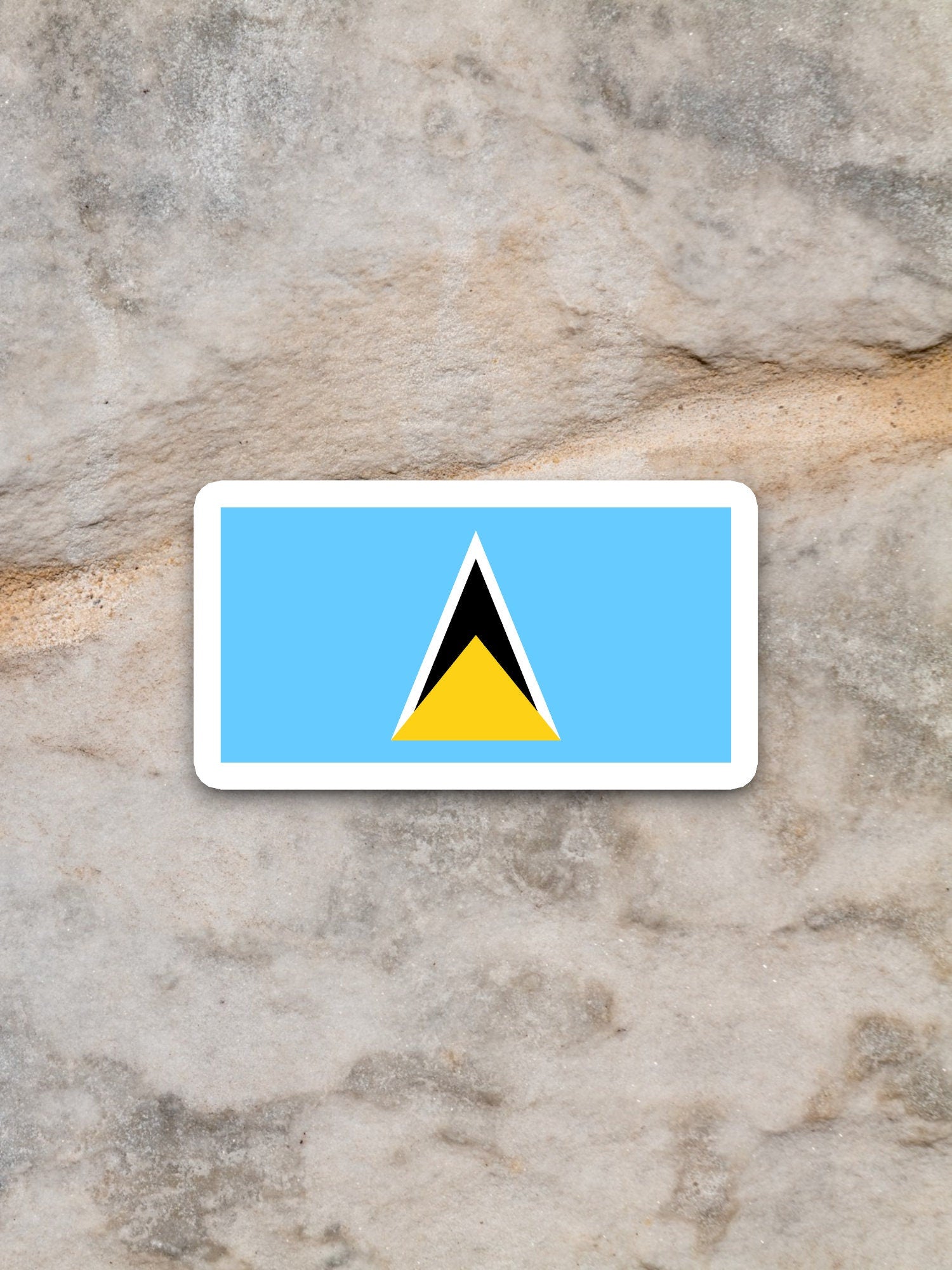 Saint lucia country flag sticker, international country sticker, international sticker, Saint lucia sticker, Room Décor