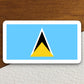 Saint lucia country flag sticker, international country sticker, international sticker, Saint lucia sticker, Room Décor