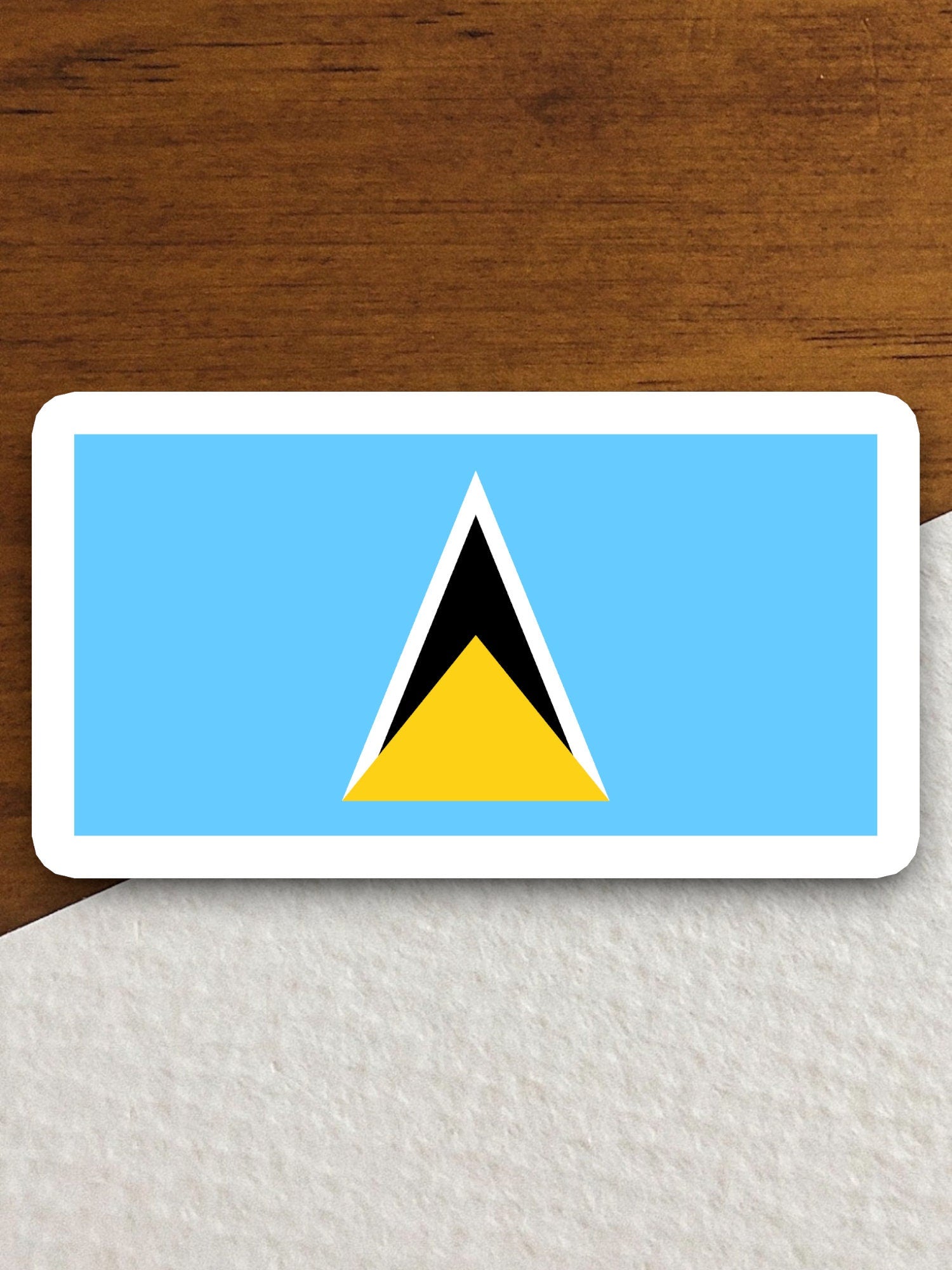 Saint lucia country flag sticker, international country sticker, international sticker, Saint lucia sticker, Room Décor