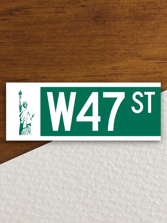 West 47 street  road sign stickers, Room Decor, Traffic Sticker, Road Sign Decoration, Road Work Signs, Traffic Sign