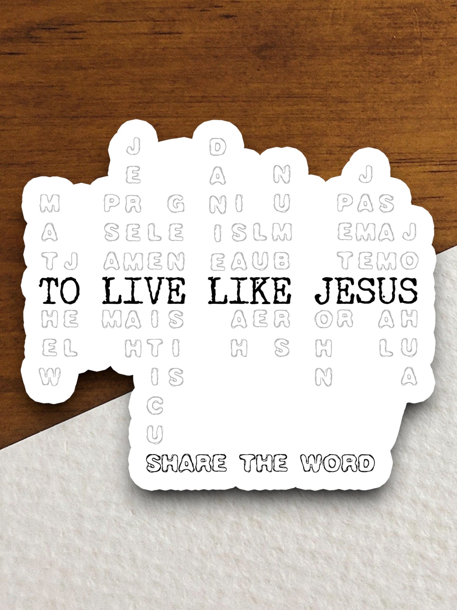 To Live Like Jesus Books of Bible sticker, Religious Sticker, Faith Sticker, Worship Sticker, Christian Sticker, Scripture Sticker