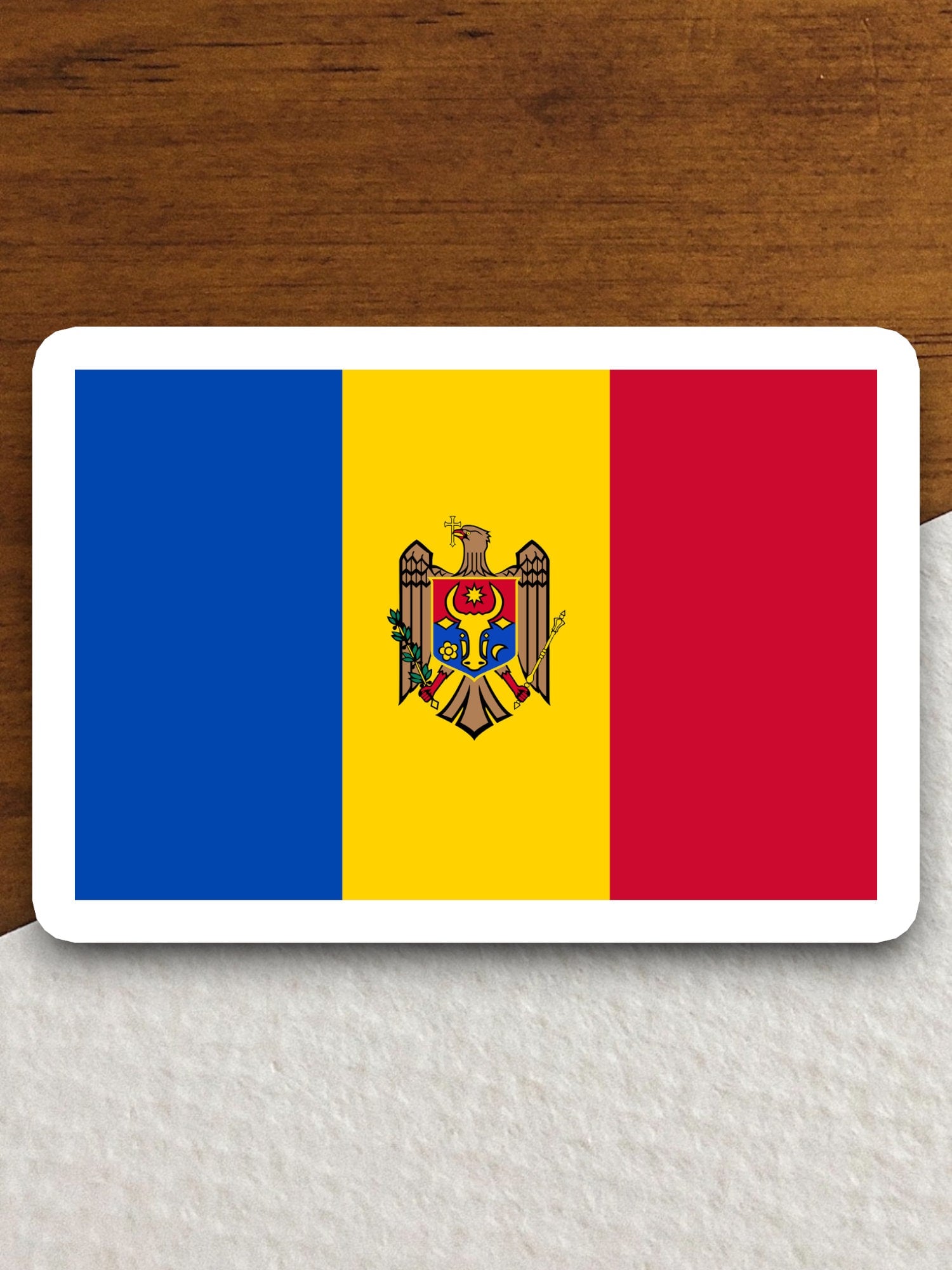 Moldova country flag sticker, international country sticker, international sticker, Moldova sticker, Room Décor