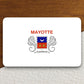 Mayotte country flag sticker, international country sticker, international sticker, Mayotte sticker, Room Décor