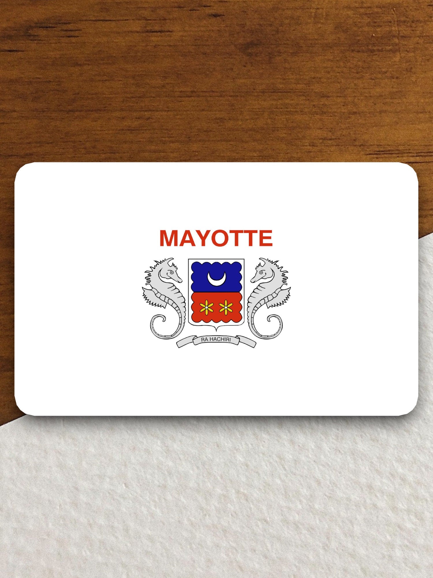 Mayotte country flag sticker, international country sticker, international sticker, Mayotte sticker, Room Décor