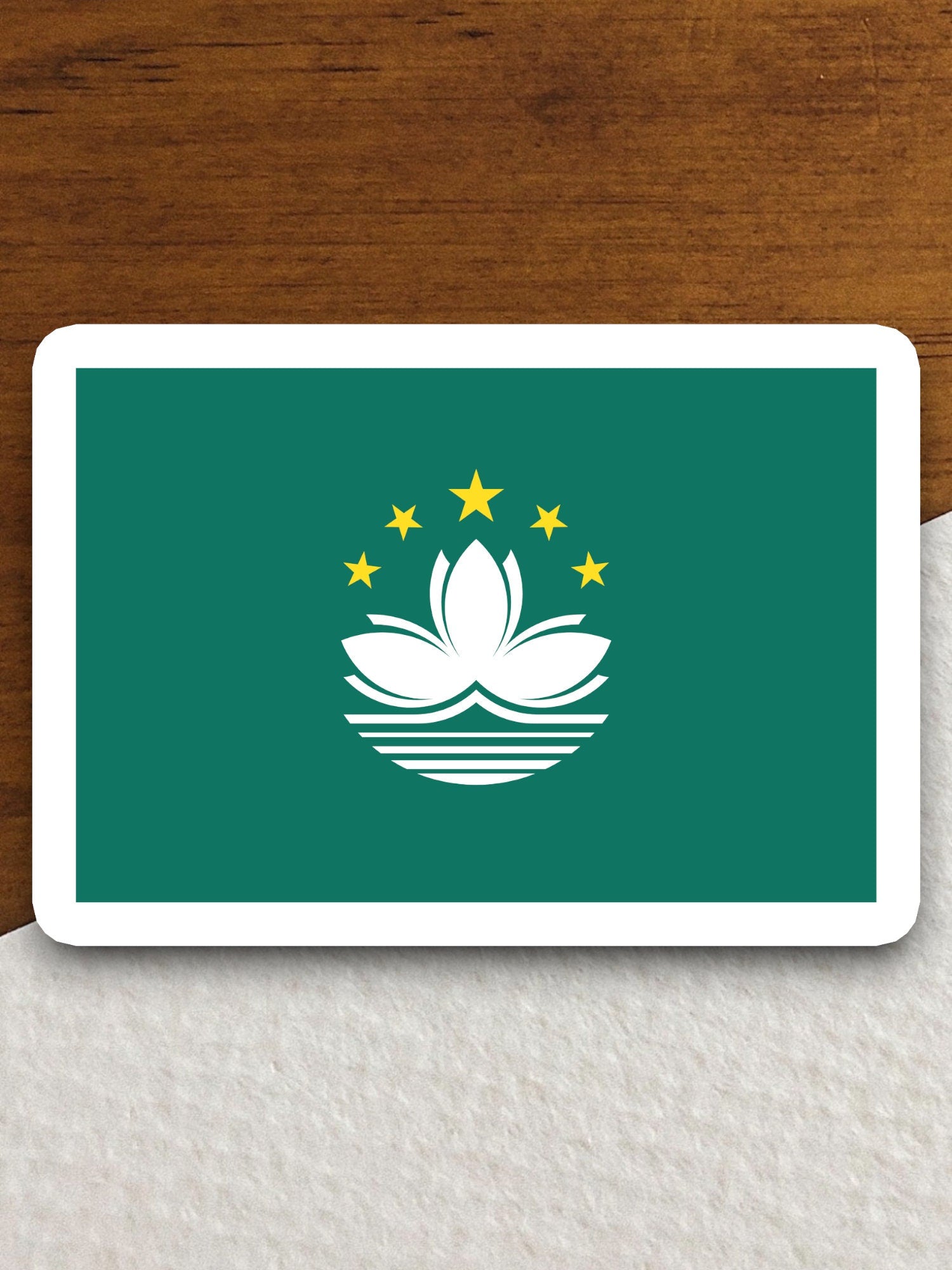 Macau country flag sticker, international country sticker, international sticker, Macau sticker, Room Décor