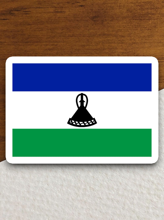 Lesotho country flag sticker, international country sticker, international sticker, Lesotho sticker, Room Décor