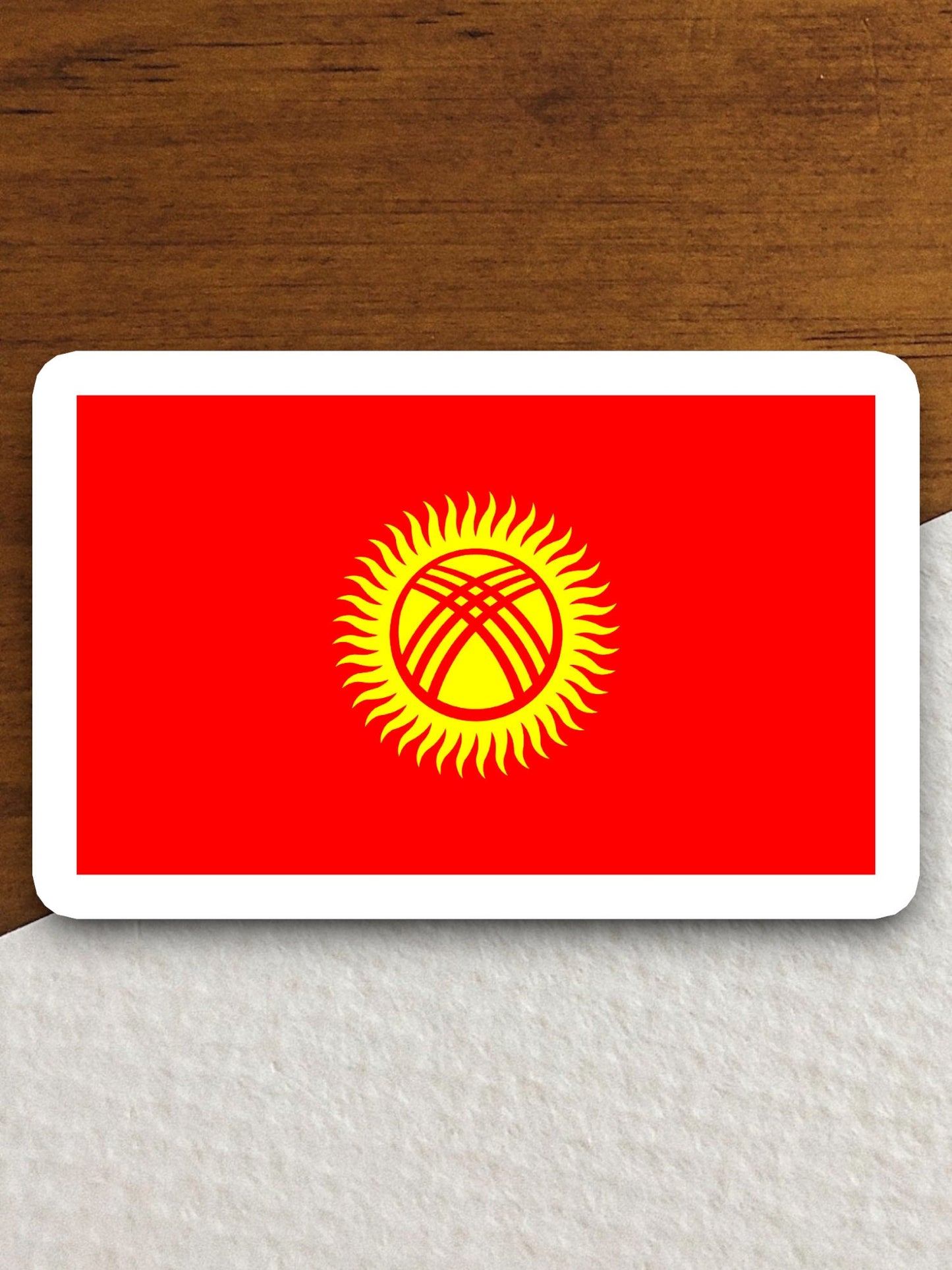 Kyrgyzstan country flag sticker, international country sticker, international sticker, Kyrgyzstan sticker, Room Décor