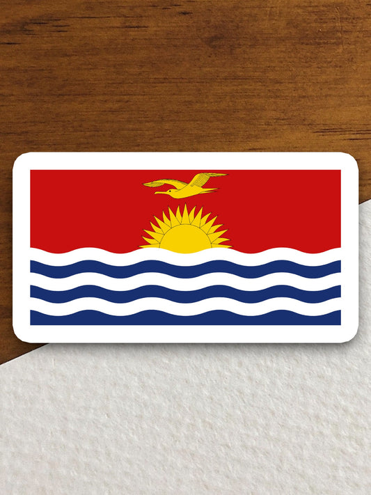 Kiribati country flag sticker, international country sticker, international sticker, Kiribati sticker, Room Décor