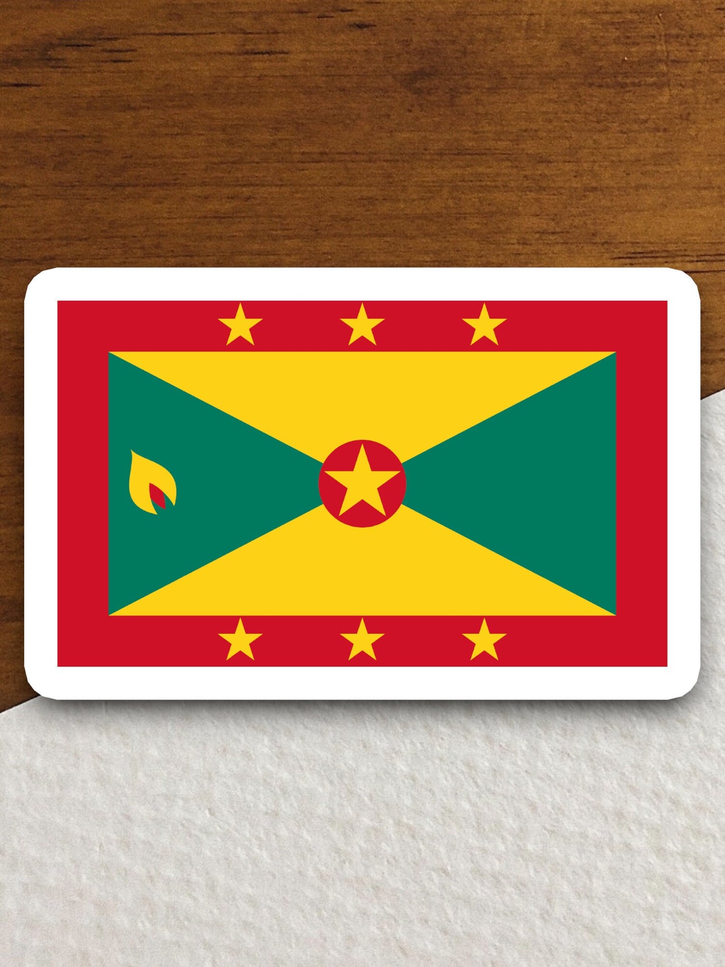 Grenada country flag sticker, international country sticker, international sticker, Grenada sticker, Room Décor