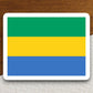 Gabon country flag sticker, international country sticker, international sticker, Gabon sticker, Room Décor