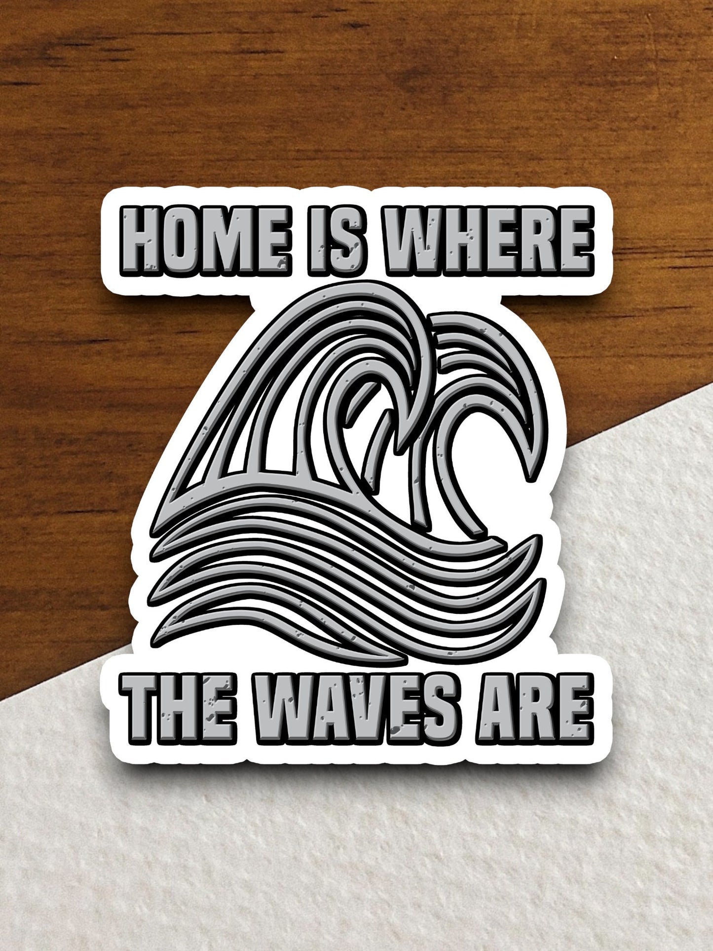 Beach Waves Sticker, vacation sticker, travel sticker, room decor, water bottle sticker, laptop sticker