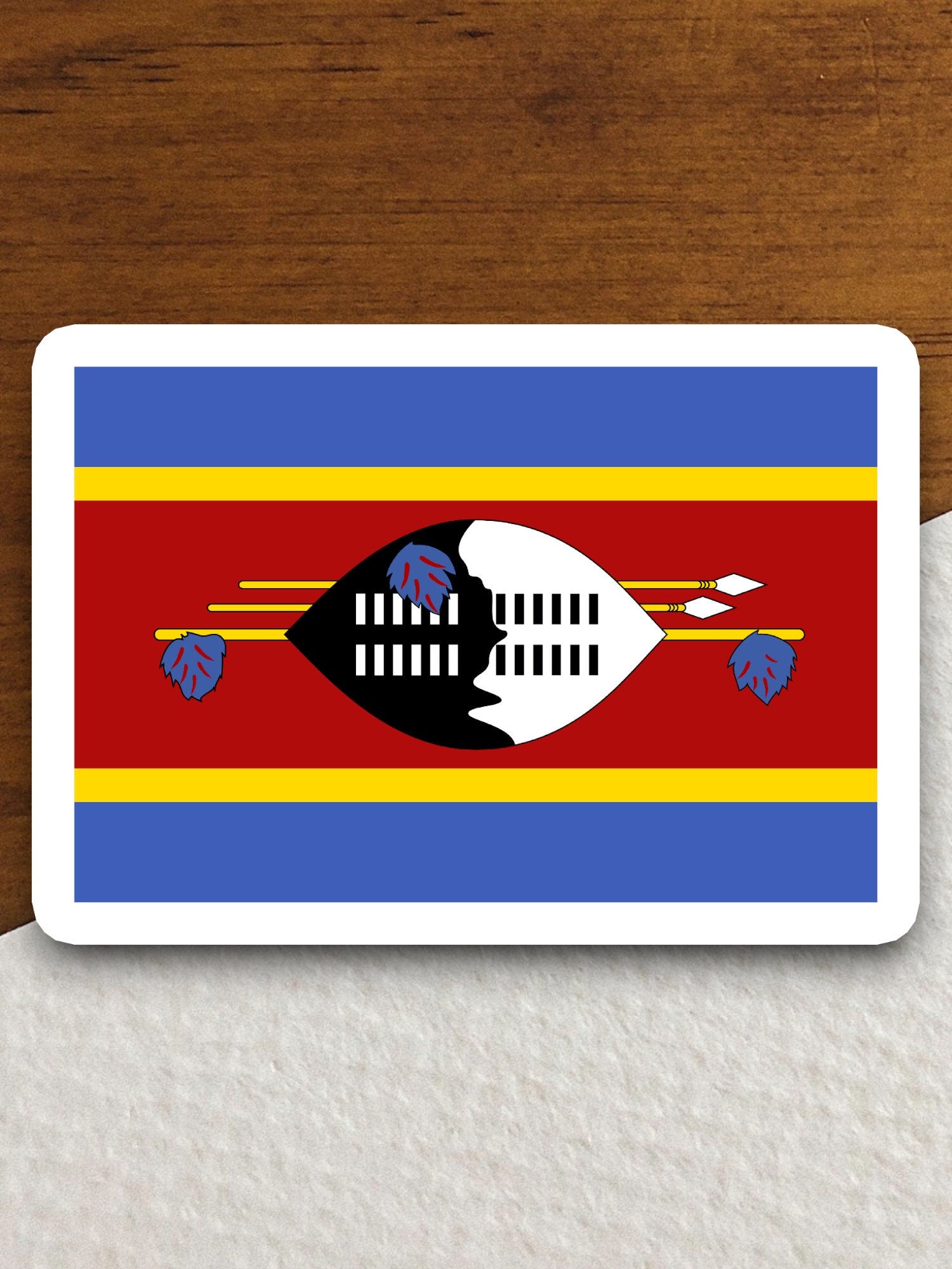 Eswatini (swaziland) country flag sticker, international country sticker, international sticker, Eswatini sticker, swaziland sticker