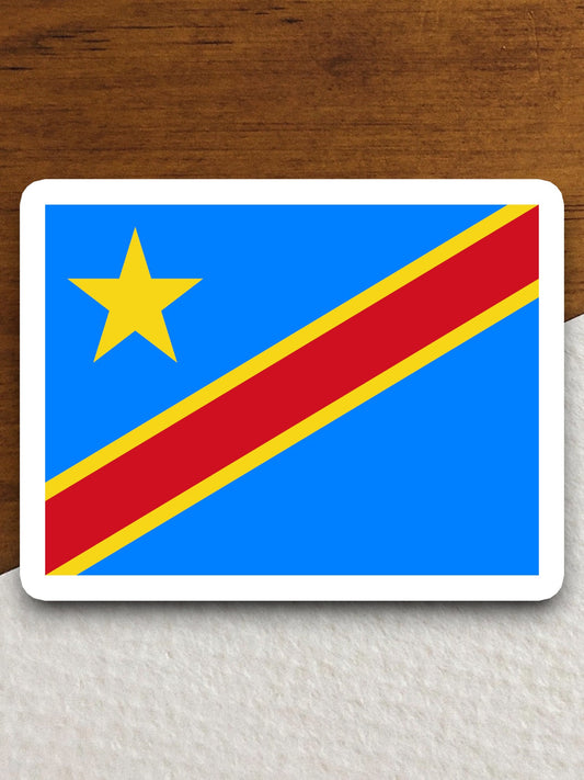 Dr congo country flag sticker, international country sticker, international sticker, Dr congo sticker, Room Décor