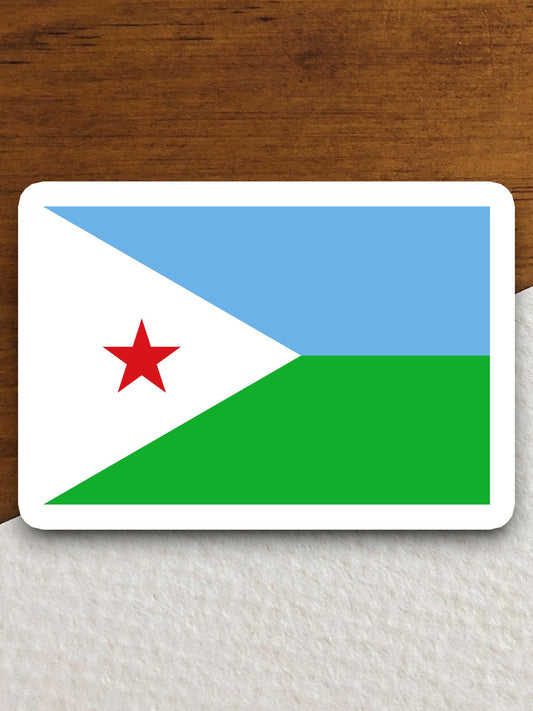 Djibouti country flag sticker, international country sticker, international sticker, Djibouti sticker, Room Décor