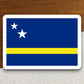 Curacao country flag sticker, international country sticker, international sticker, Curacao sticker, Room Décor