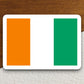 Cote d'ivoire (ivory coast) flag sticker, international country sticker, international sticker, ivory coast sticker, Cote d'ivoire sticker