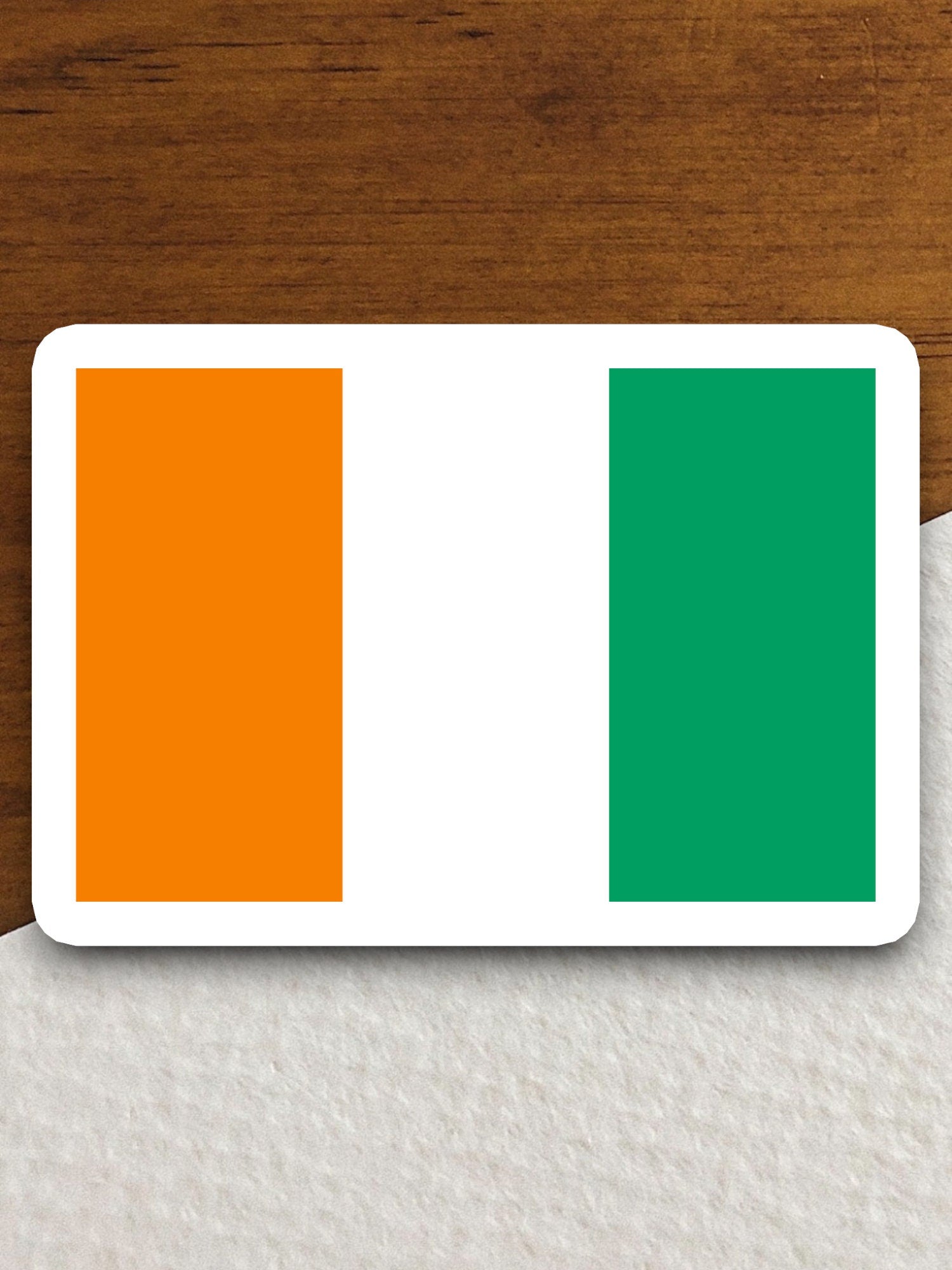 Cote d'ivoire (ivory coast) flag sticker, international country sticker, international sticker, ivory coast sticker, Cote d'ivoire sticker