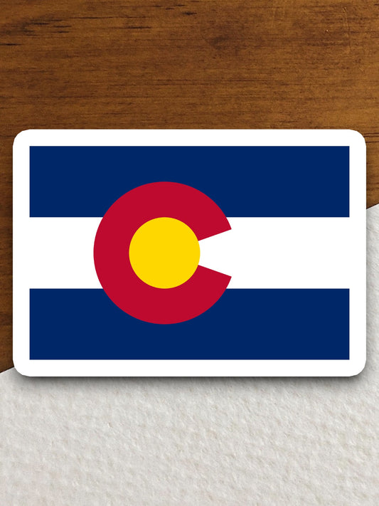 Colorado state sticker, Colorado flag sticker, pennant sticker, banner sticker, Colorado symbol sticker, emblem sticker