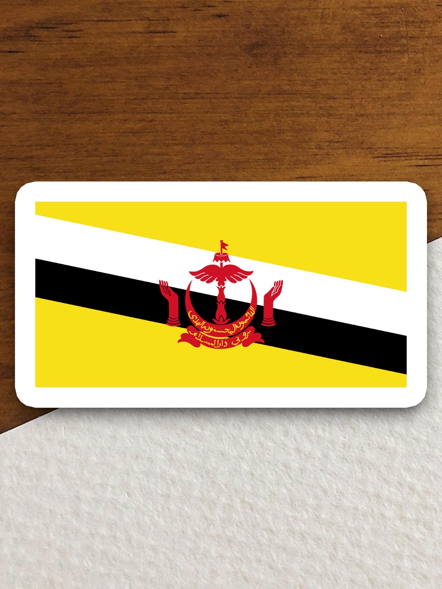 Brunei country flag sticker, international country sticker, international sticker, Brunei sticker, Room Décor