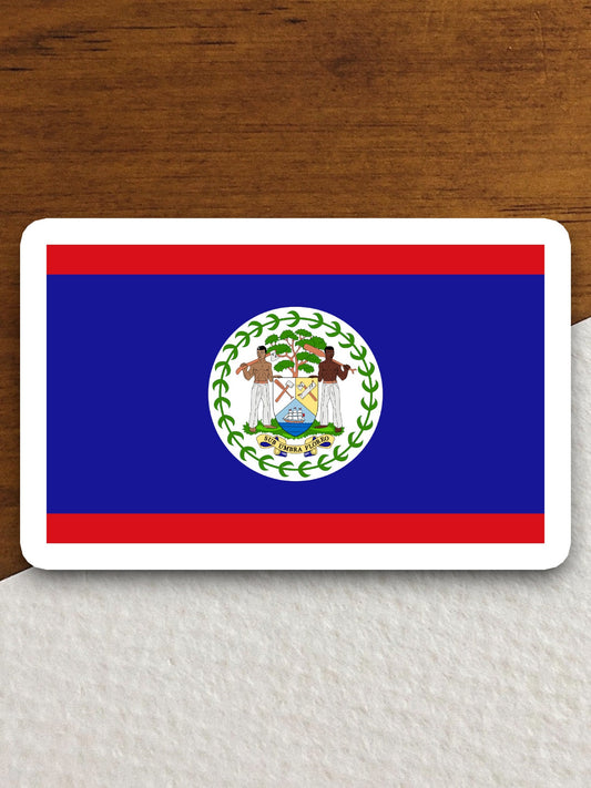 Belize country flag sticker, international country sticker, international sticker, Belize sticker, Room Décor