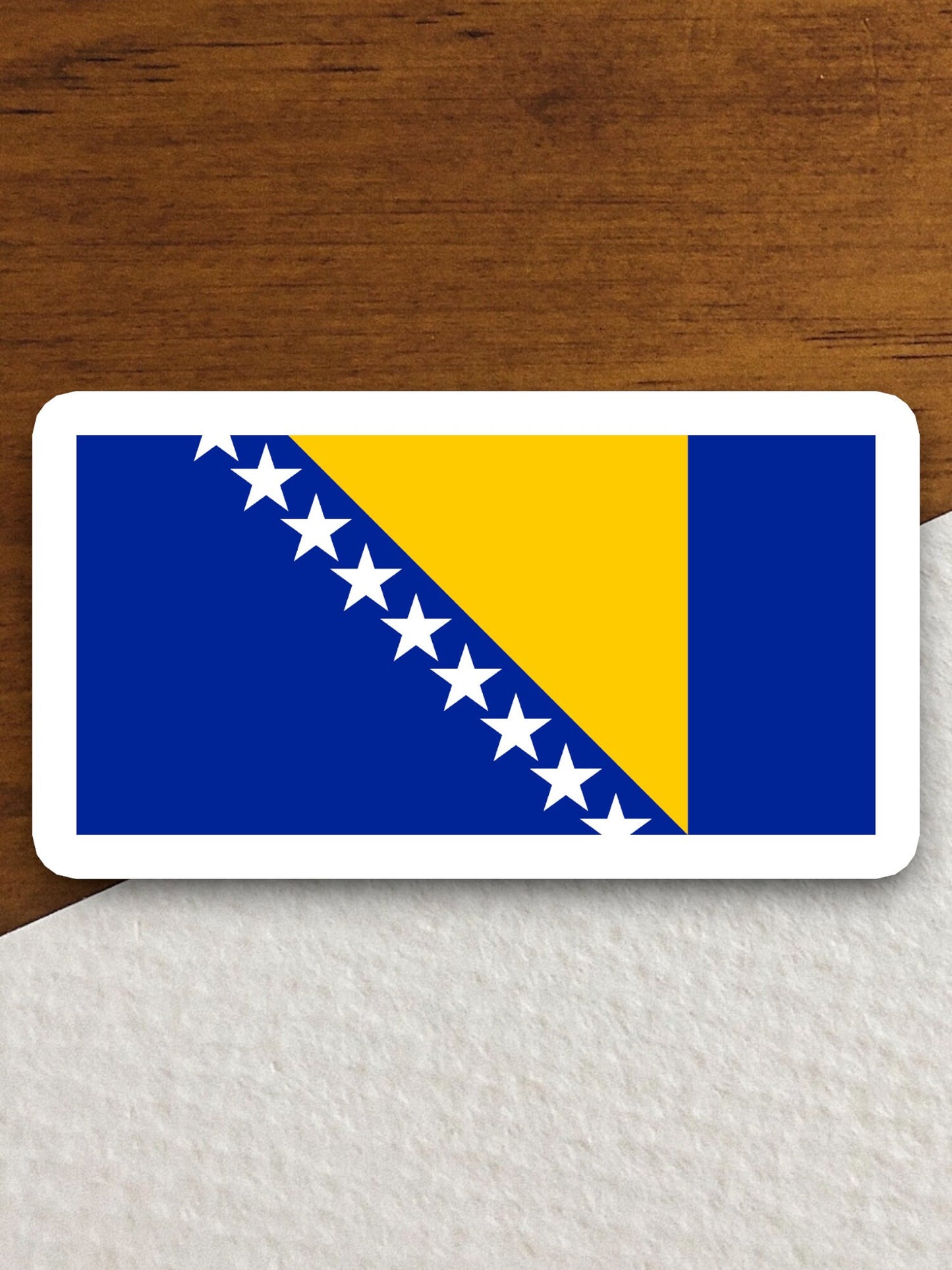 Bosnia country flag sticker, international country sticker, international sticker, Bosnia sticker, Room Décor