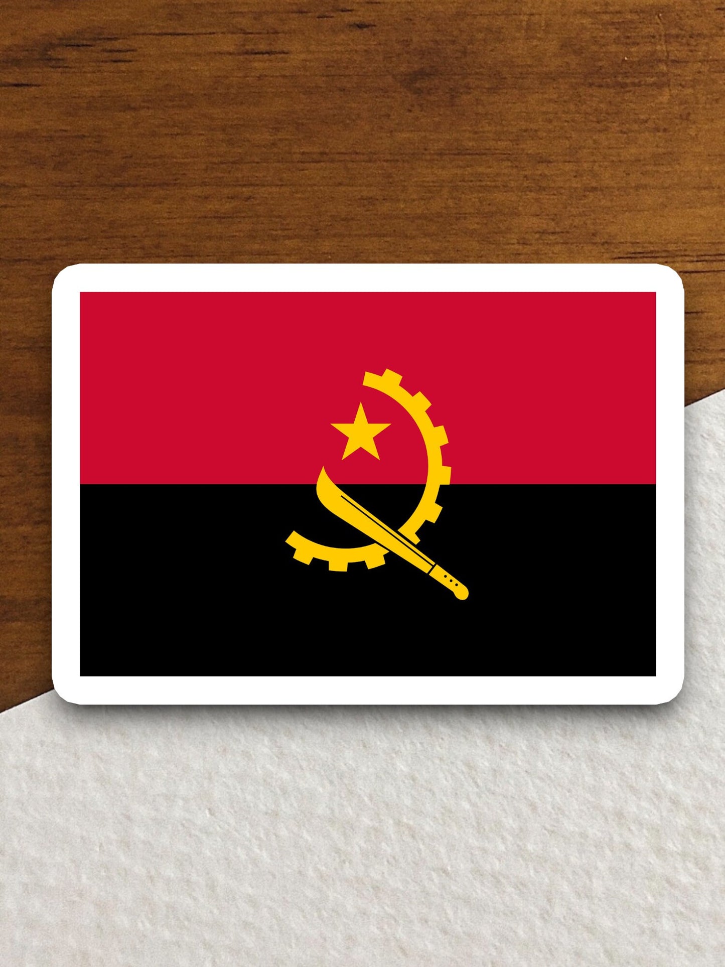 Angola country flag sticker, international country sticker, international sticker, Angola sticker, Room Décor