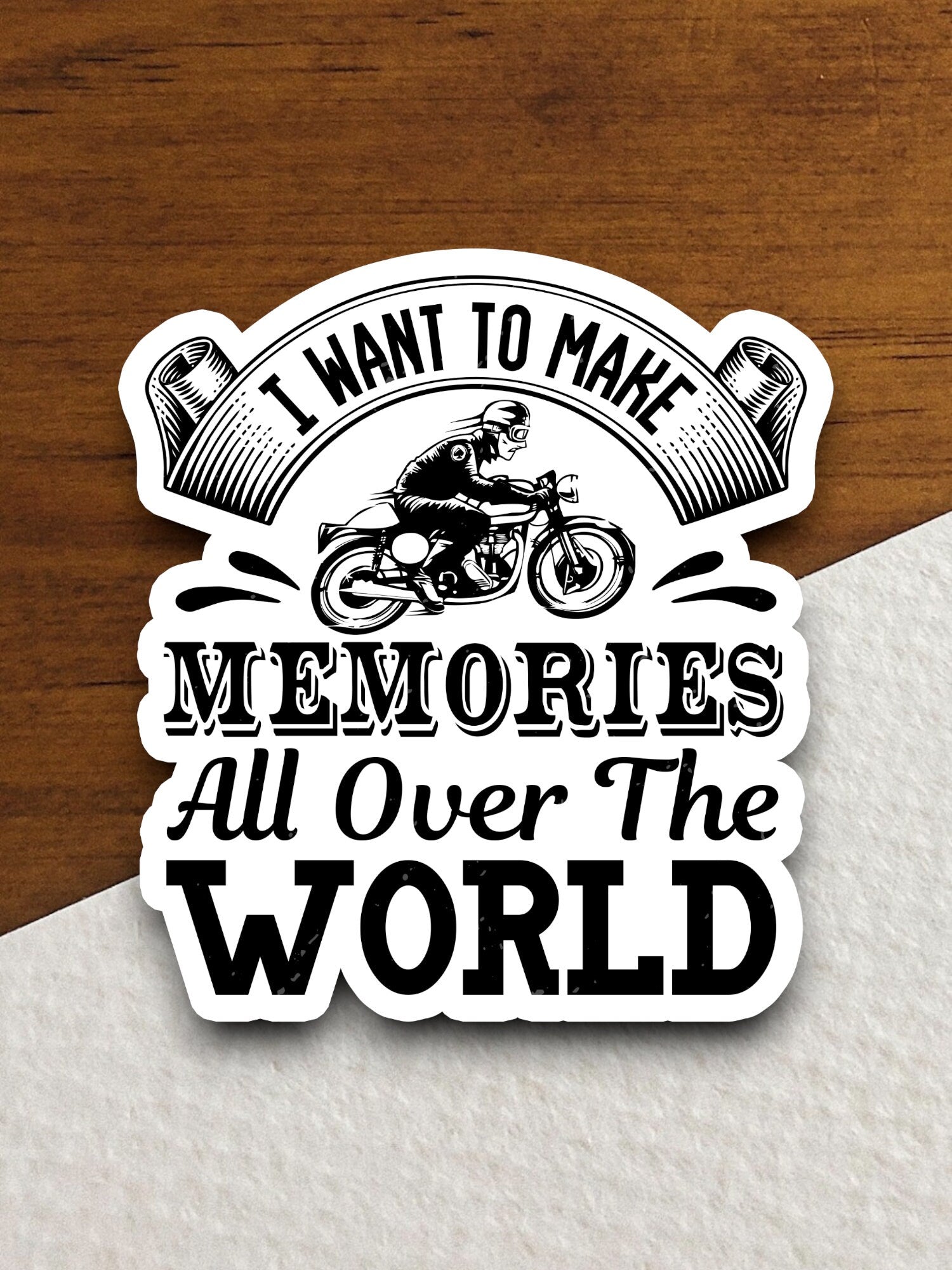 I Want to Make Memories All Over the World sticker, vacation sticker, travel sticker, room decor, water bottle sticker, laptop sticker