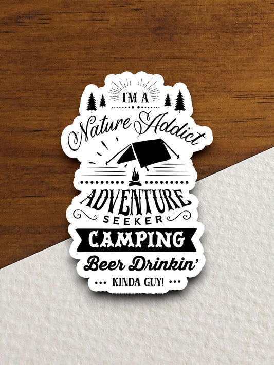 Beer Drinkin' Kinda Guy sticker, funny stickers, laptop stickers, water bottle sticker, sticker with sayings