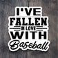 I've Fallen in Love with Baseball sticker, sport sticker, sports sticker, Running sticker, Baseball player sticker, Love sticker, Room Décor