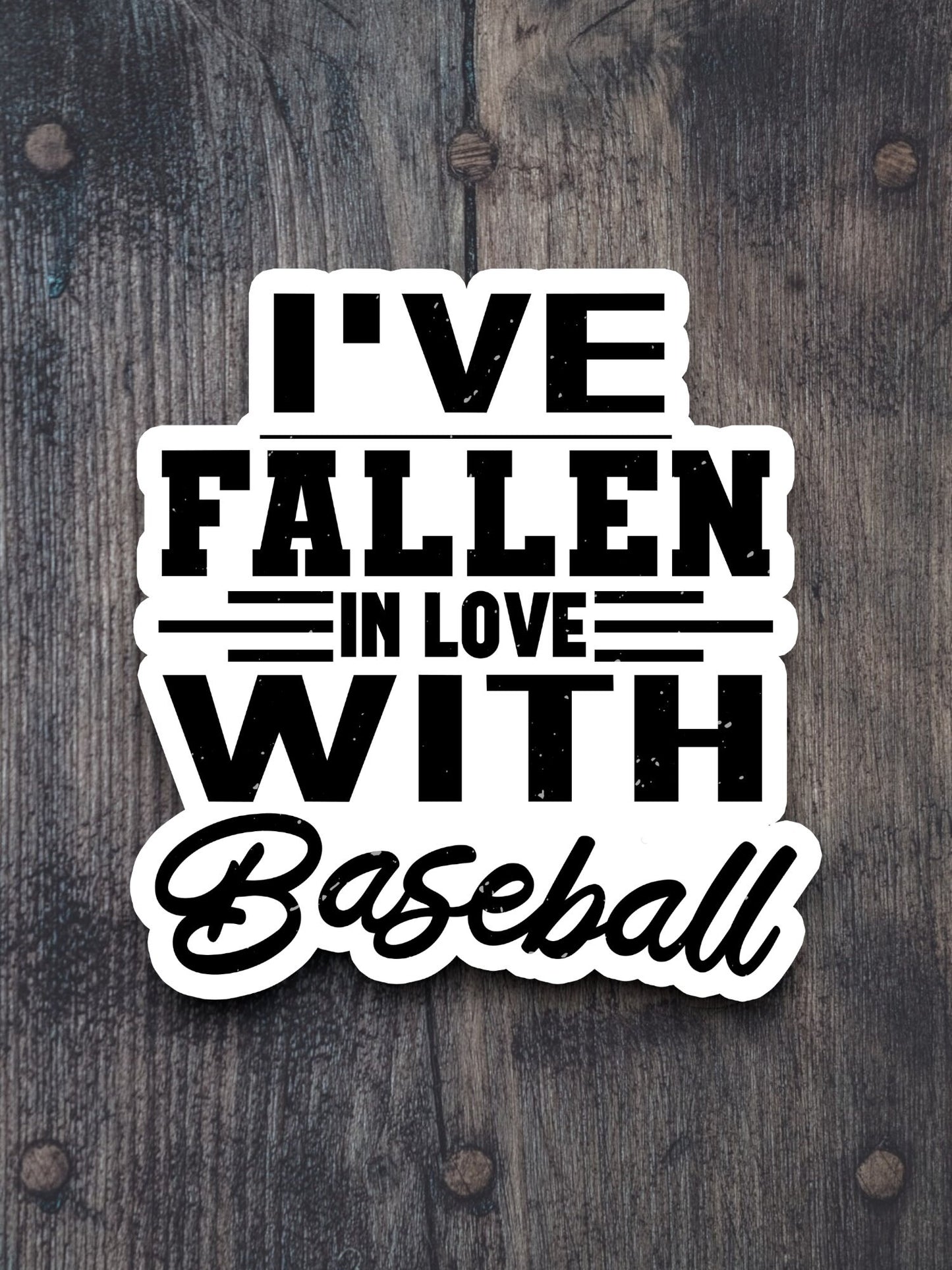 I've Fallen in Love with Baseball sticker, sport sticker, sports sticker, Running sticker, Baseball player sticker, Love sticker, Room Décor