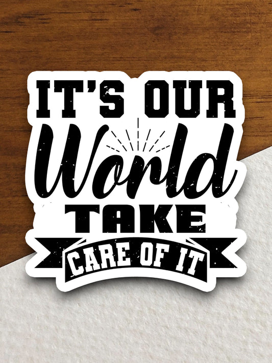 World Care Sticker, vacation sticker, travel sticker, room decor, water bottle sticker, laptop sticker