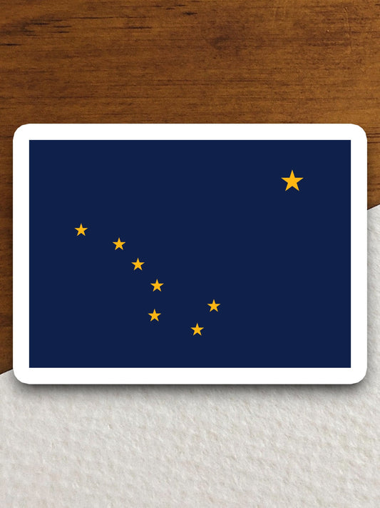 Alaska state sticker, Alaska flag sticker, pennant sticker, banner sticker, Alaska symbol sticker, emblem sticker