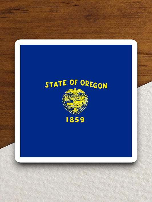 Oregon state sticker, Oregon flag sticker, pennant sticker, banner sticker, Oregon symbol sticker, emblem sticker