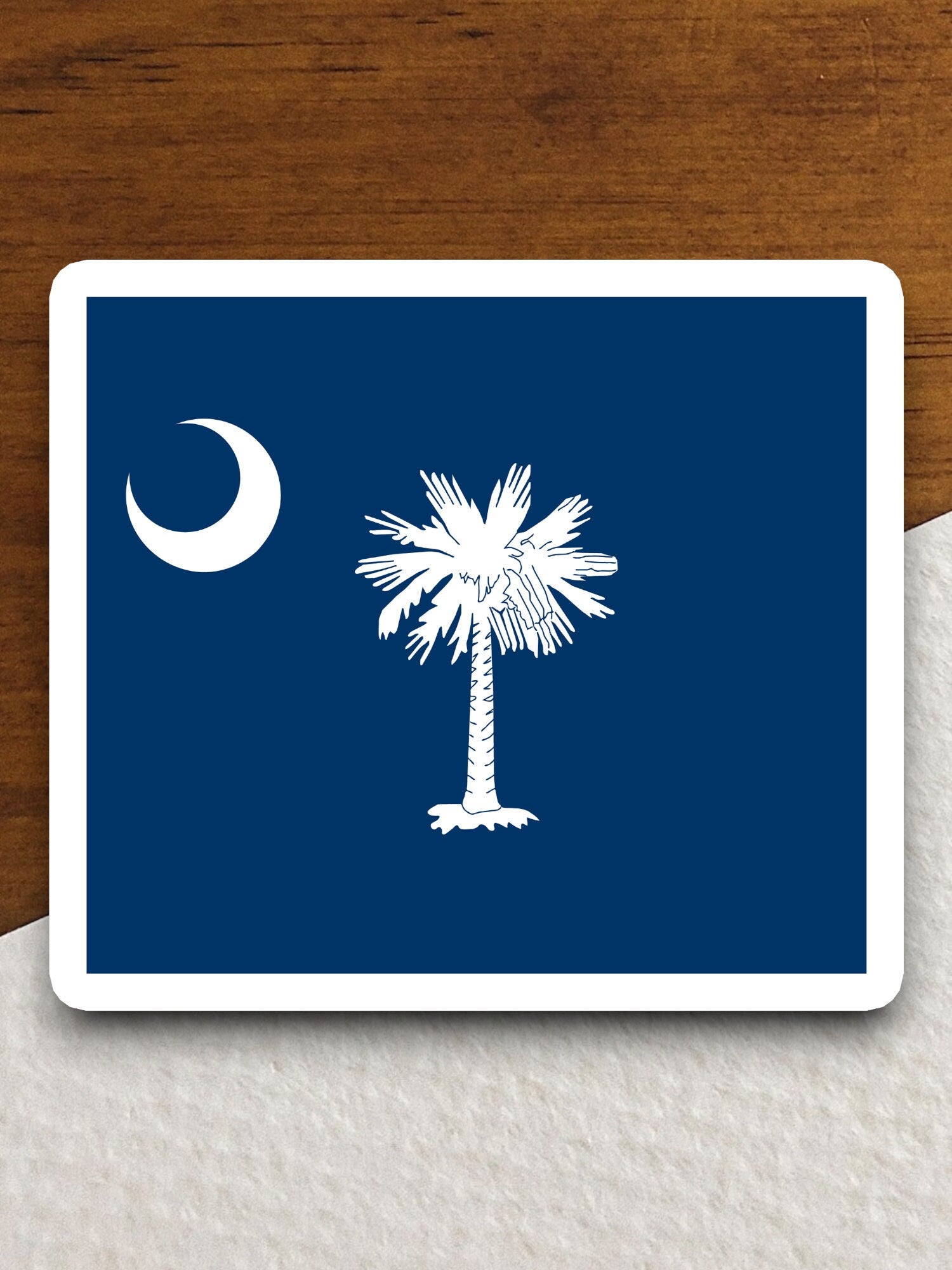 South Carolina state sticker, South Carolina flag sticker, pennant sticker, banner sticker, South Carolina symbol sticker, emblem sticker