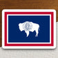 Wyoming state sticker, Wyoming flag sticker, pennant sticker, banner sticker, Wyoming symbol sticker, emblem sticker