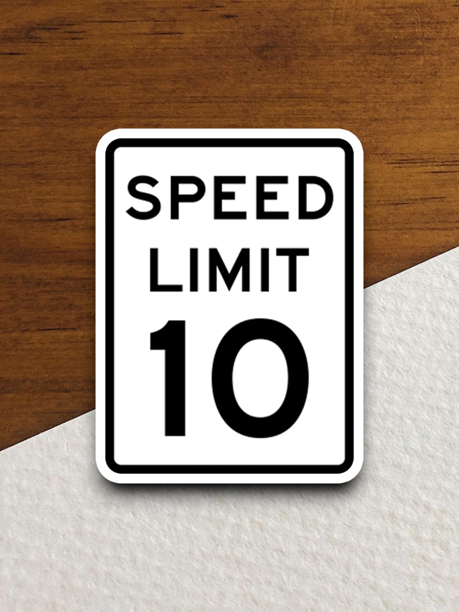 10 Miles Per Hour Speed Limit sticker, souvenir travel sticker, road sign decor, travel gift, planner sticker, laptop decal, Room Décor