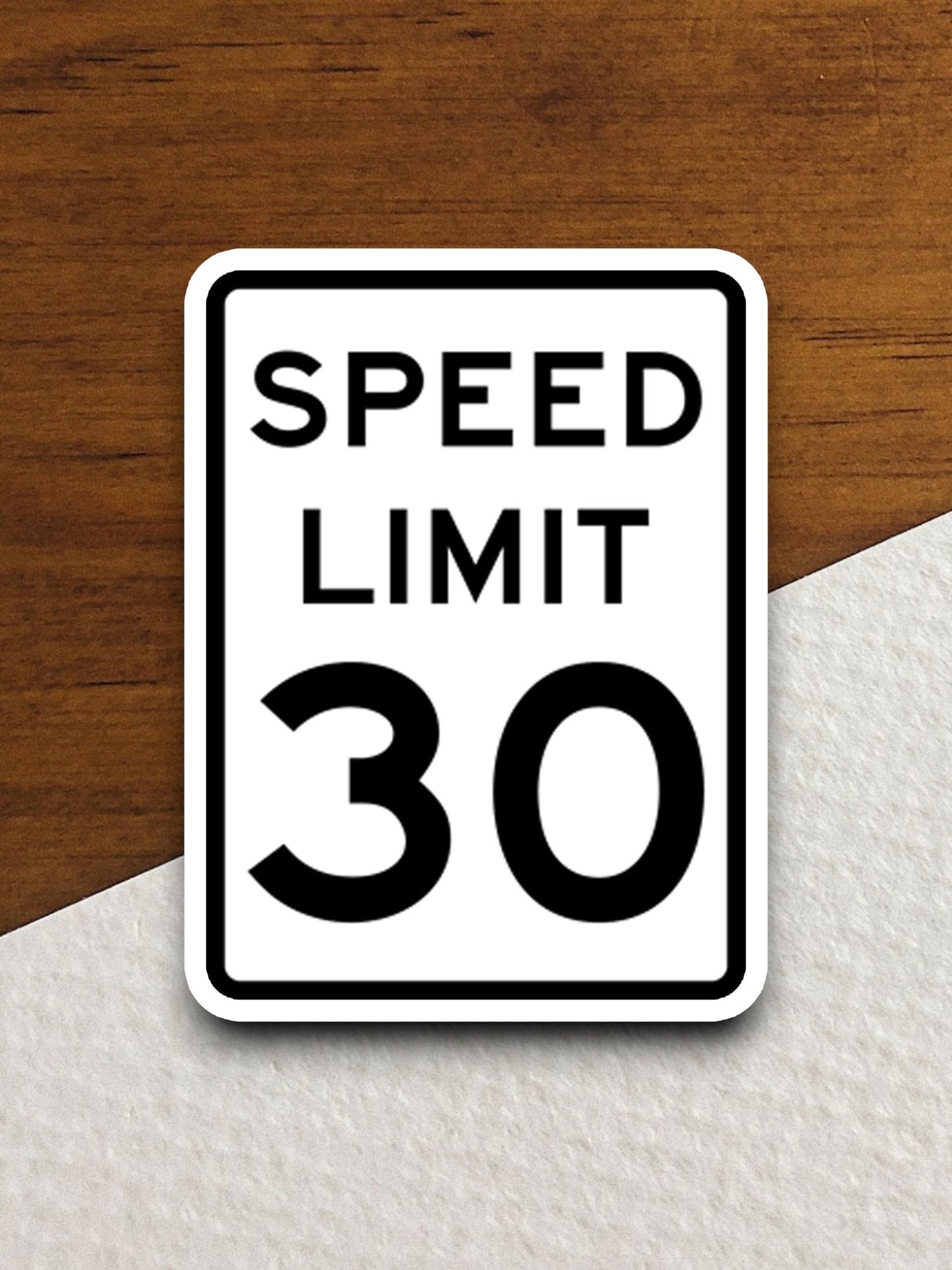 30 Miles Per Hour Speed Limit sticker, souvenir travel sticker, road sign decor, travel gift, planner sticker, laptop decal, Room Décor