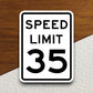 35 Miles Per Hour Speed Limit sticker, souvenir travel sticker, road sign decor, travel gift, planner sticker, laptop decal, Room Décor