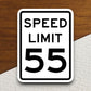 55 Miles Per Hour Speed Limit sticker, souvenir travel sticker, road sign decor, travel gift, planner sticker, laptop decal, Room Décor