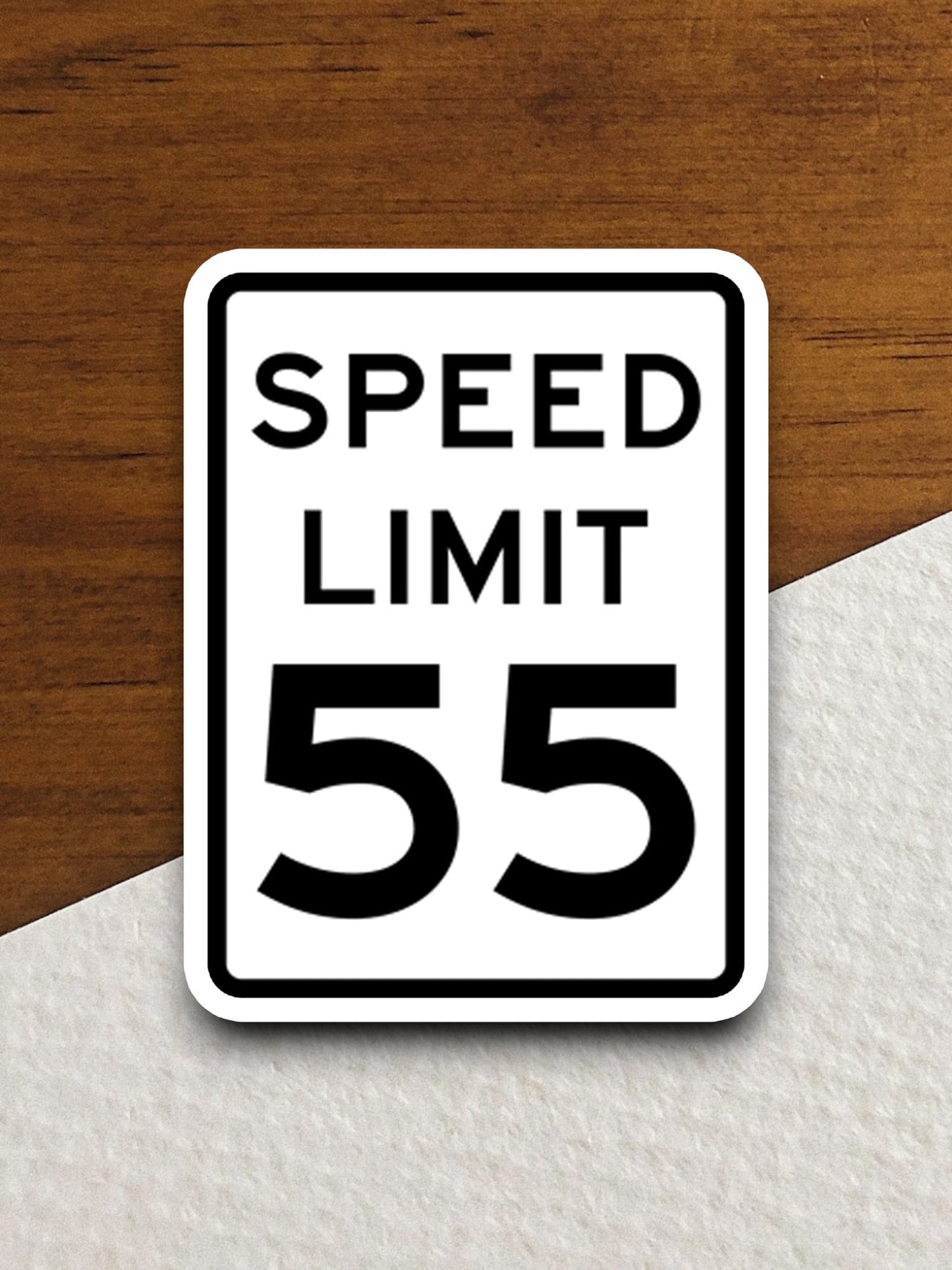 55 Miles Per Hour Speed Limit sticker, souvenir travel sticker, road sign decor, travel gift, planner sticker, laptop decal, Room Décor