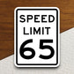 65 Miles Per Hour Speed Limit sticker, souvenir travel sticker, road sign decor, travel gift, planner sticker, laptop decal, Room Décor