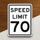 70 Miles Per Hour Speed Limit sticker, souvenir travel sticker, road sign decor, travel gift, planner sticker, laptop decal, Room Décor