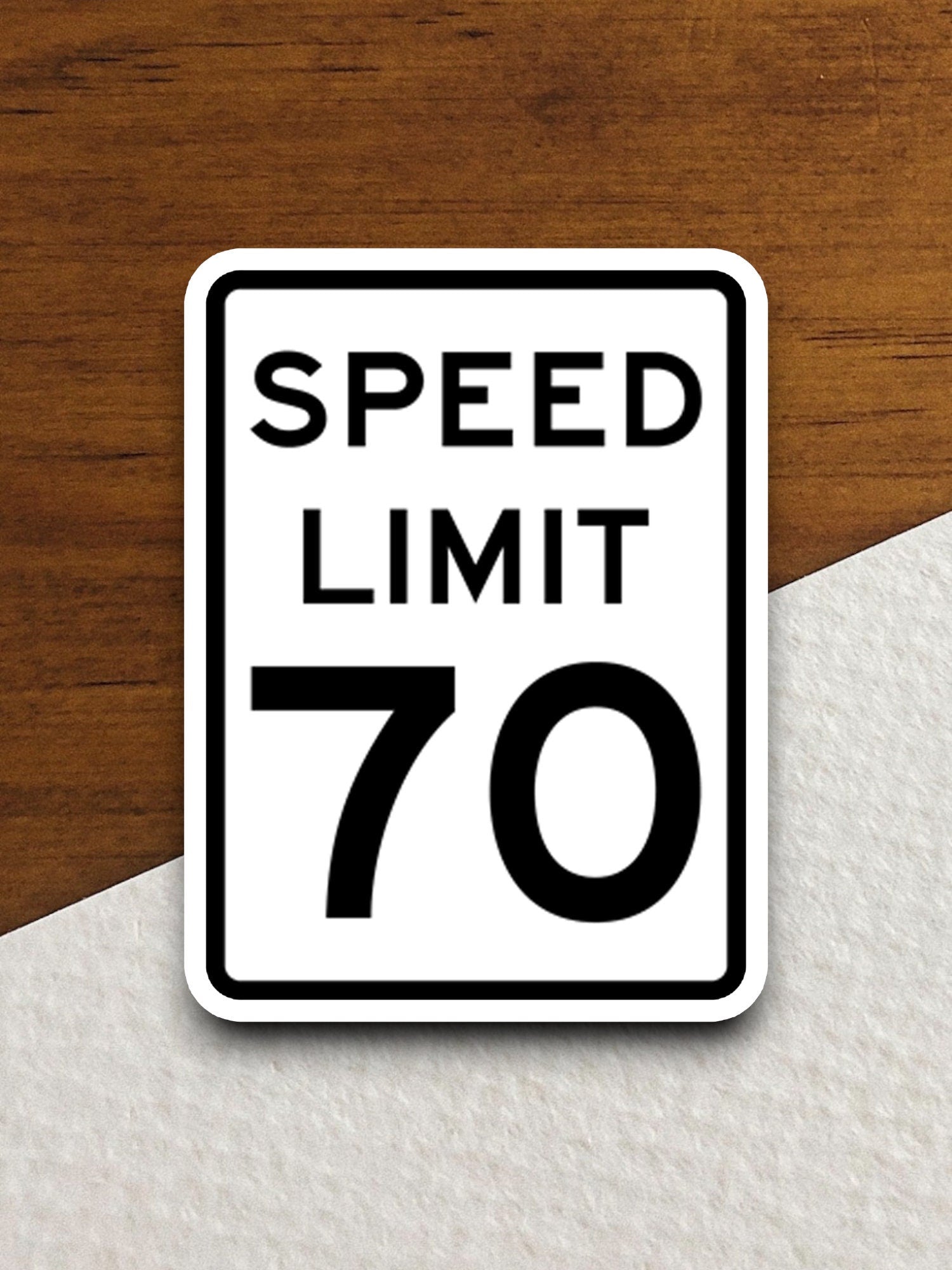 70 Miles Per Hour Speed Limit sticker, souvenir travel sticker, road sign decor, travel gift, planner sticker, laptop decal, Room Décor