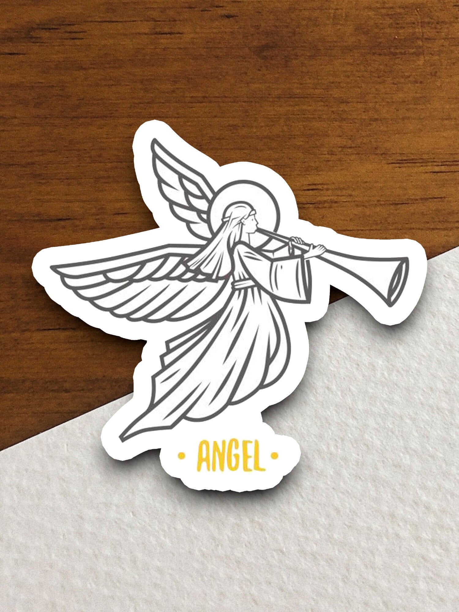 Angel with wings sticker, angel sticker, Religious Sticker, Faith Sticker, Worship Sticker, Christian Sticker, Scripture Sticker, Room Décor