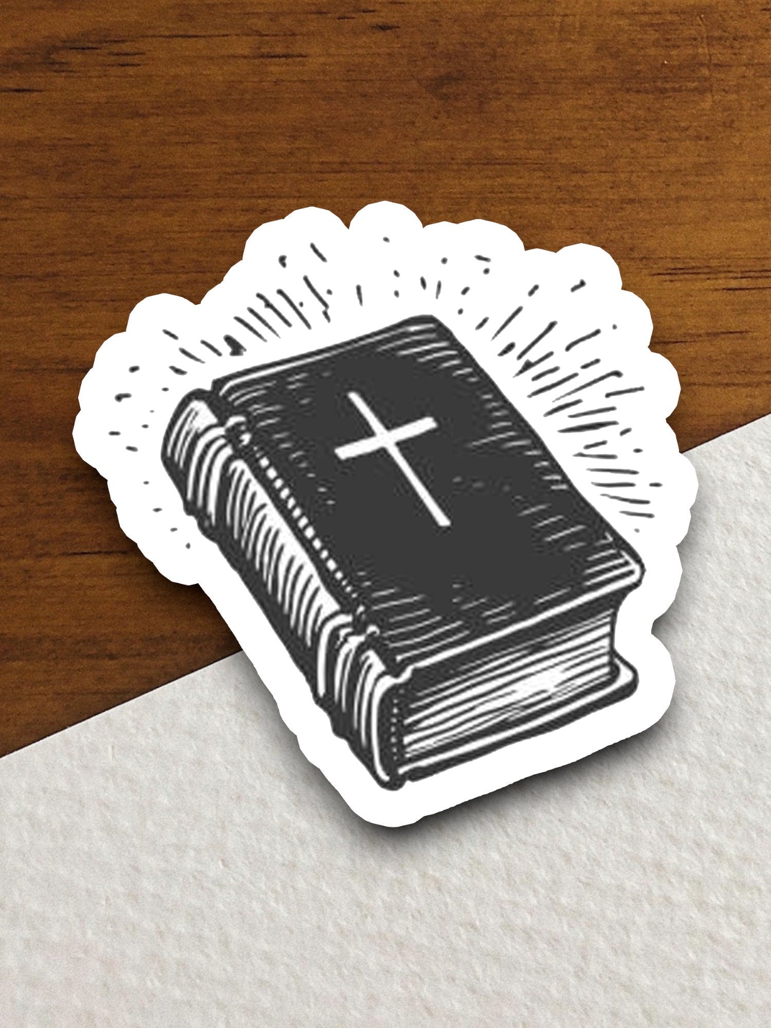 Church Bible with a Cross sticker, Bible sticker, church sticker, Religious Sticker, Faith Sticker, Worship Sticker, Christian Sticker