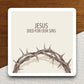 Jesus Died for Our Sins sticker, Religious Sticker, Faith Sticker, Worship Sticker, Christian Sticker, Scripture Sticker, Room Décor