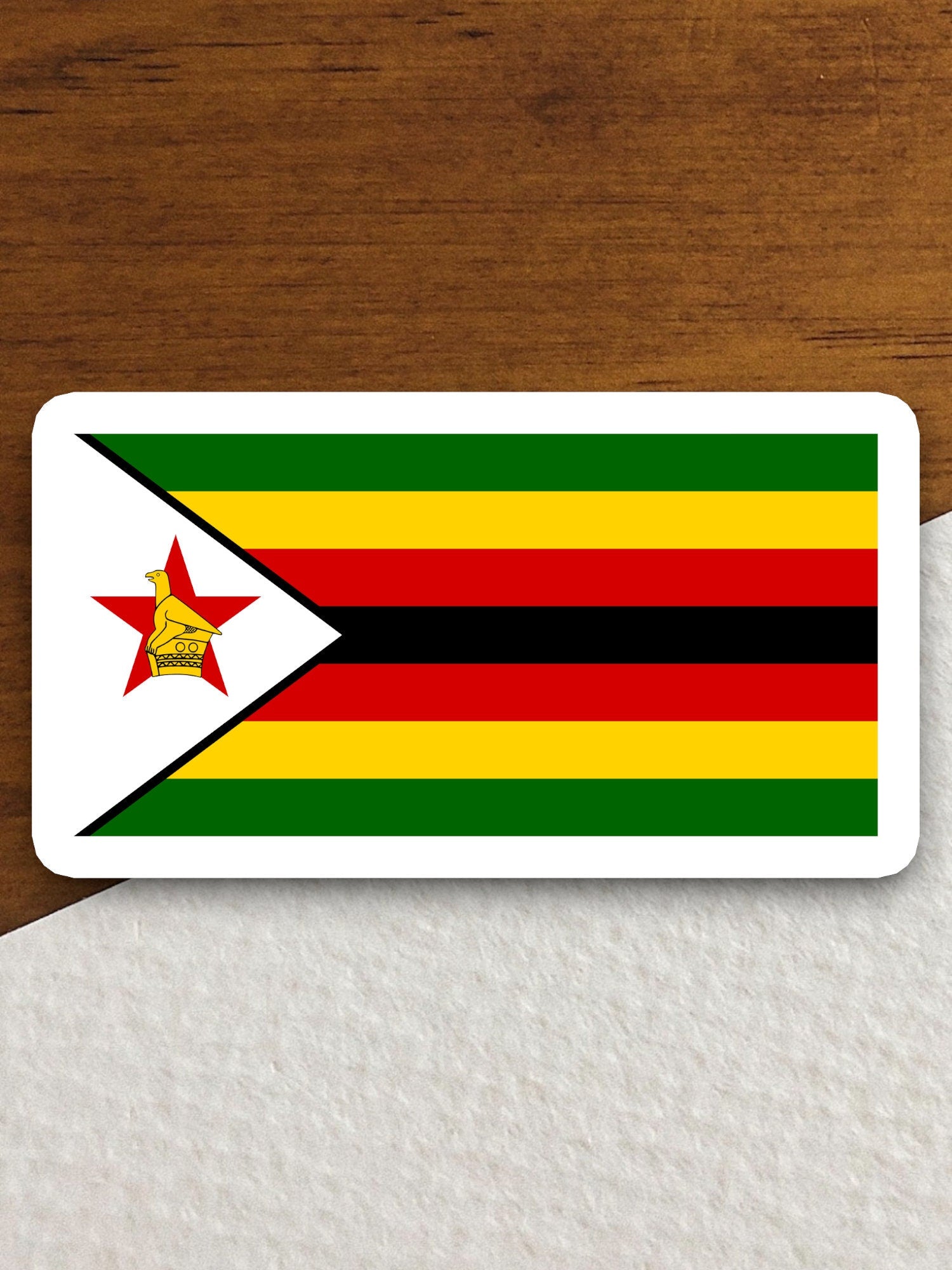 Zimbabwe country flag sticker, international country sticker, international sticker, Zimbabwe sticker, Room Décor